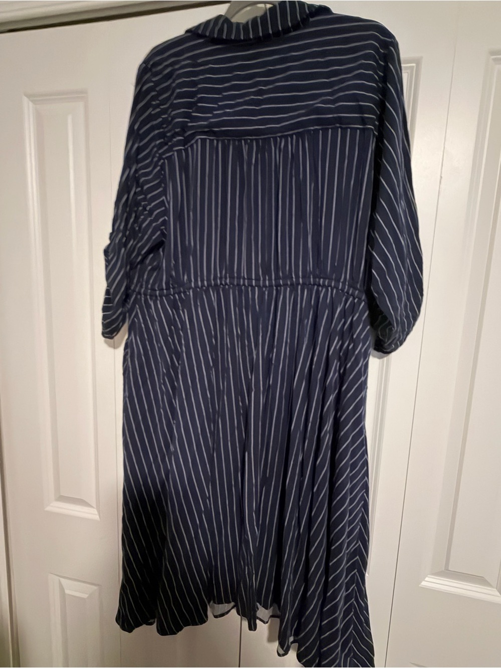 torrid Navy and White Pinstripe Shirt Dress - Picture 4 of 4